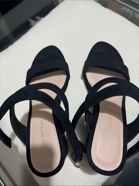 Stuart Weitzman Black Suede Wedges